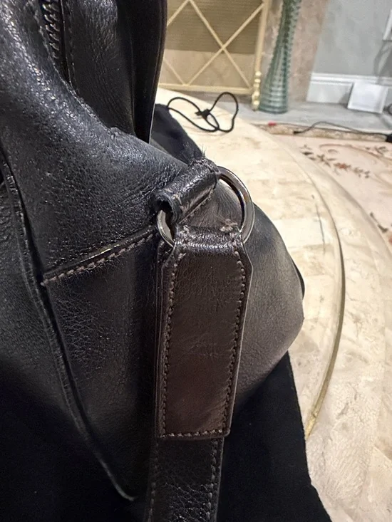 Cartier Marcello Dark Brown Leather Shoulder Bag with shoulder strap - Picture 14 of 15